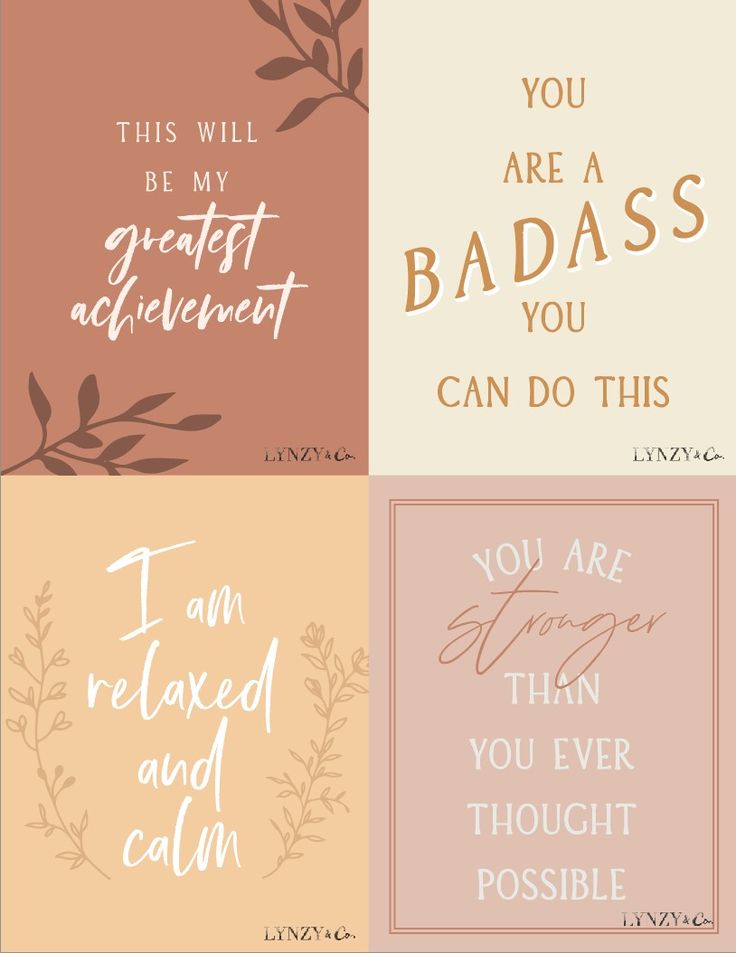 four different types of greeting cards with the words, you are my greatest achievement and i am