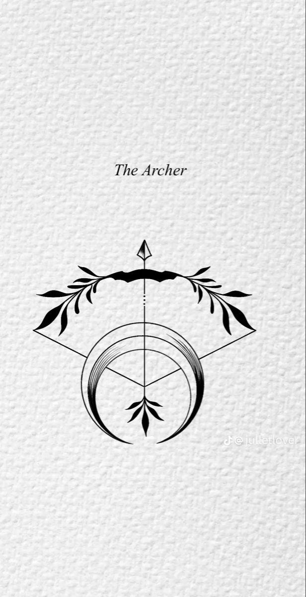 the archer logo is shown in black and white