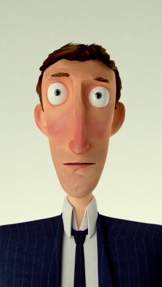 an animated man wearing a suit and tie