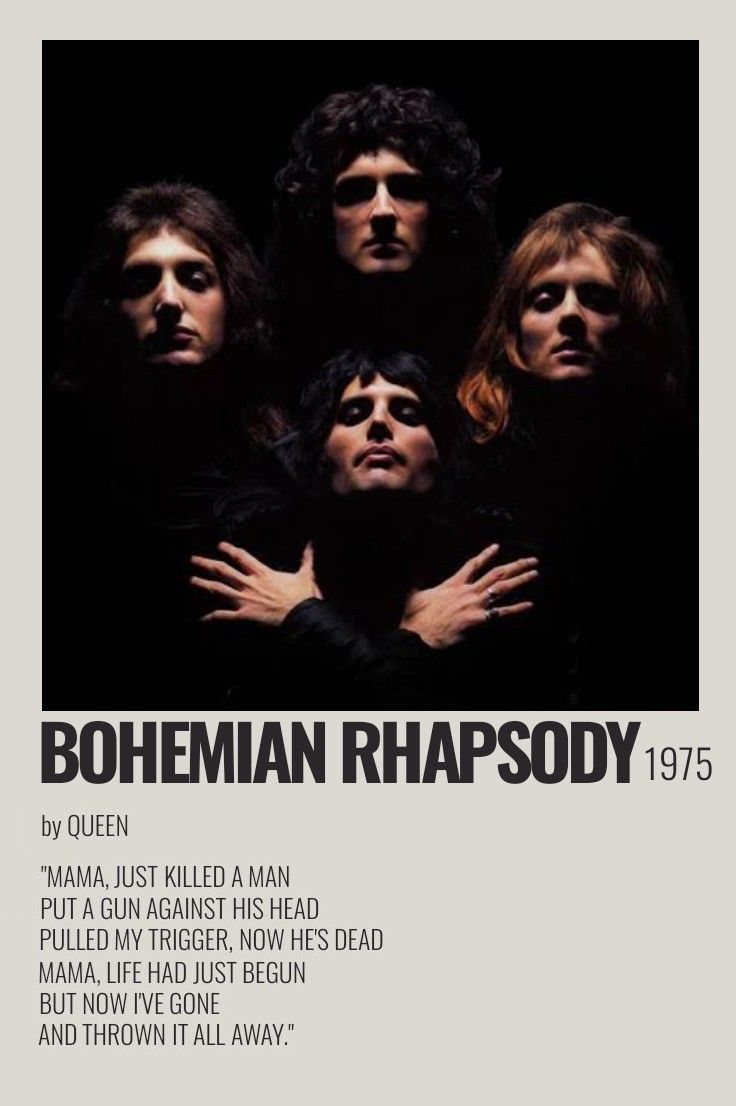 bohemian rhapsody poster with the band