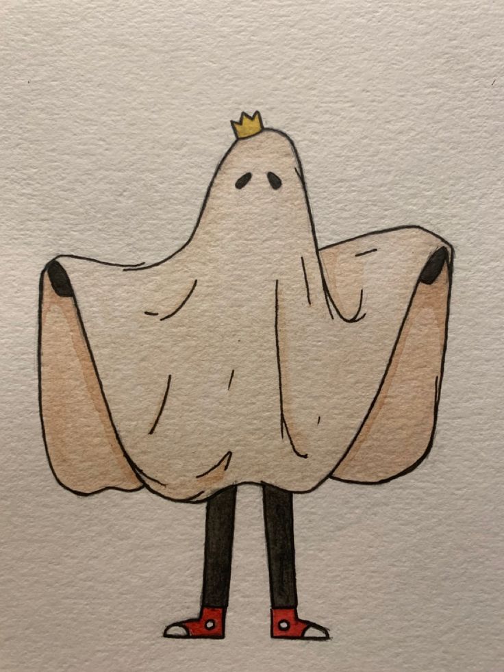 a drawing of a bird with a crown on it's head