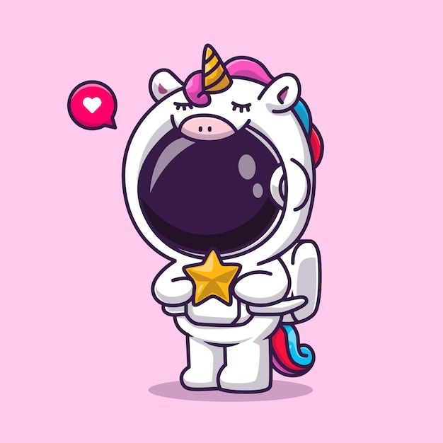 a cartoon unicorn with a star in his hand and the caption says i love you