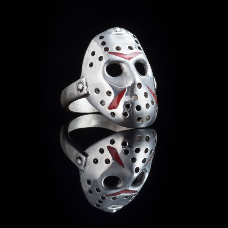 Material: titanium, Ring Size: US 5 / 15,7 mm Mask Men, Jason Mask, Horror Vintage, Film Horror, Retro Horror, Biker Rings, Gothic Horror, Masked Man, Jason Voorhees