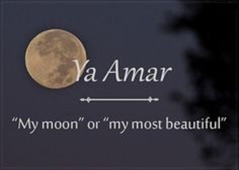 a full moon with the words va amar above it