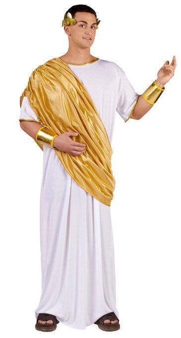 a man dressed in an ancient greek costume