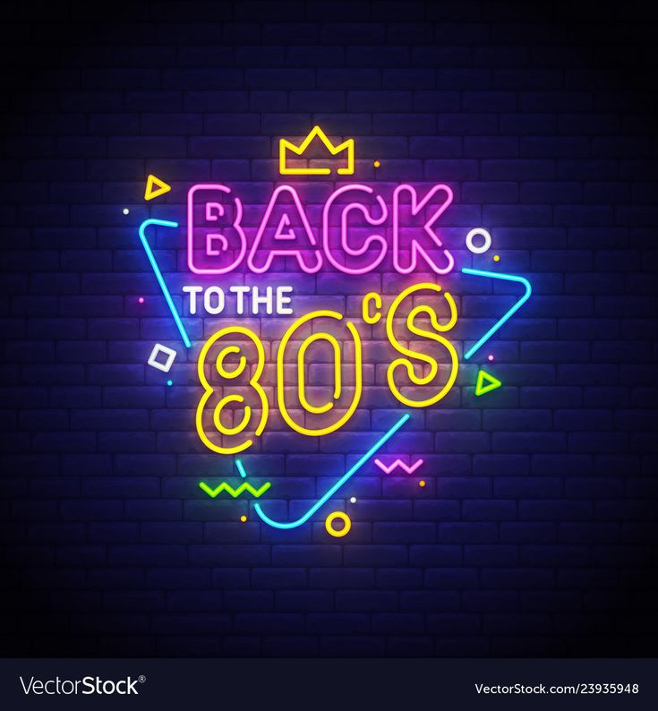 back to the 80's neon sign