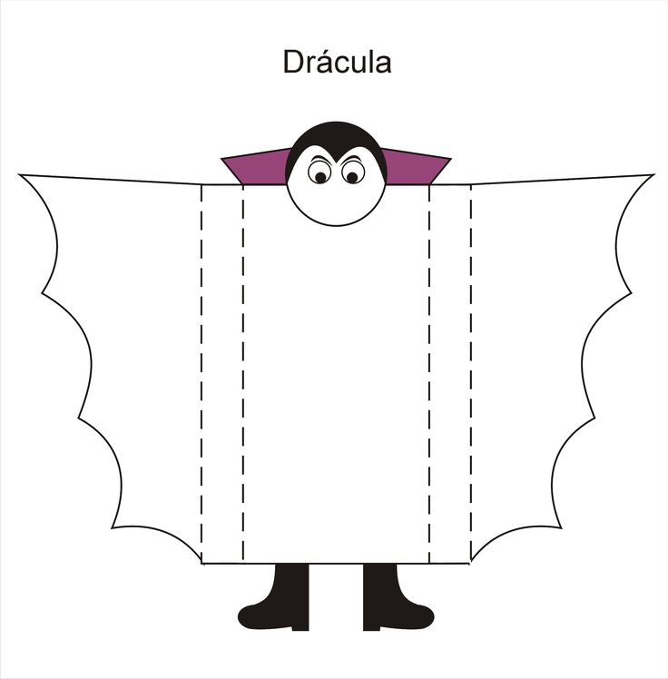 a paper cut out of a bat with the words dracula on it