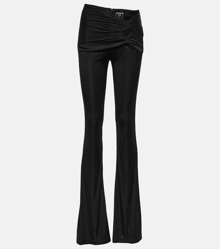 Find VERSACE X Dua Lipa Gathered Jersey Flared Pants on Editorialist. Material: 100% viscose. Care instructions: dry clean. Made in Italy. Designer color name: Black. Closure: concealed zipper. Versace Dua Lipa, Versace X Dua Lipa, Dua Lipa X Versace, Versace Clothes, 2000s Pants, Uzun Boy, Versace Pants, Velvet Flare Pants, Velvet Flares