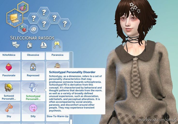 Schizotypal Personality Disorder mod for Sims 4 Mod For Sims 4, Sims Traits, Los Sims 4 Mods, Sims 4 Traits, Sims 4 Cas Mods, Sims 4 Anime, Wavy Ponytail, Ponytail Hairstyle, The Sims 4 Packs