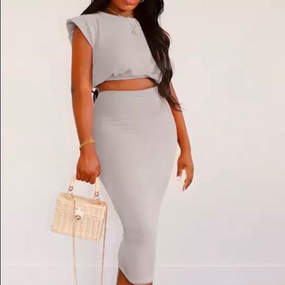 2 Piece Set Available In Small - Large Also 3 Different Colors Different Colors, Womens Skirt, Womens Sizes, White, Women Shopping, Color