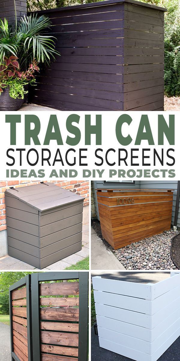 trash can storage screens ideas and diy projects