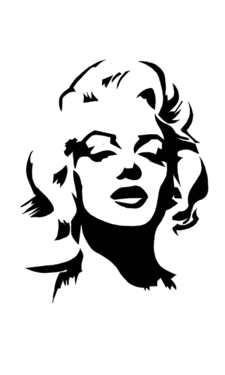 the marilyn monroe face is shown in black and white