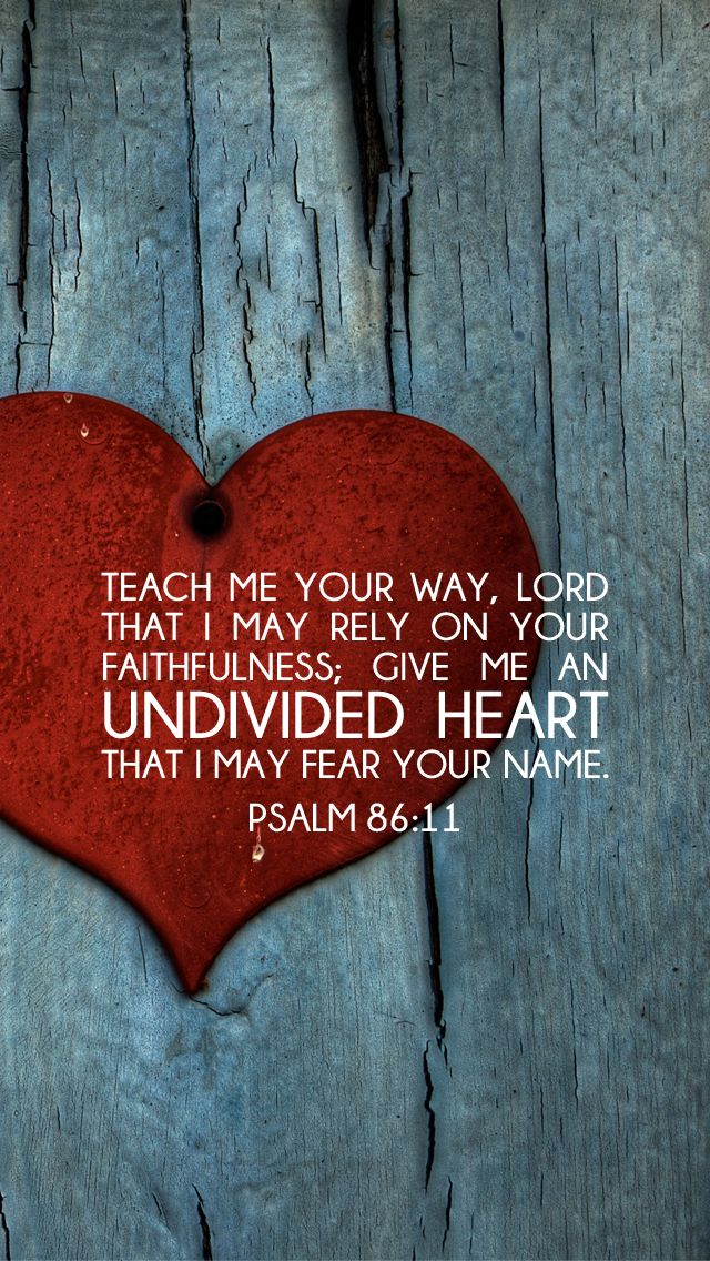 a red heart with the words, teach me your way lord that i may rely give you