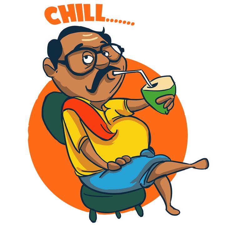 an old man sitting in a chair drinking from a green cup with the word chill on it