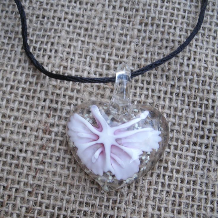 Handmade Murano Glass Butterfly Pendant Necklace. Clear Glass Heart With Lavender Butterfly Inside. "Snow" In Background Glows In The Dark. Pendant Is About 1 3/4 Inches High, 1 3/8 Inches Wide. On An 18 Inch Black Silky Cord. Closes With A Lobster Clasp. New Item From My Local Shop. Great For Anyone Who Loves Butterflies Or Art Glass. Double Necklace Silver, Glass Heart Necklace, Lavender Butterfly, Diamond Flower Pendant, Convertible Necklace, Heart Choker Necklace, Fake Diamond, Diamond Heart Pendant Necklace, Stone Statement Necklace