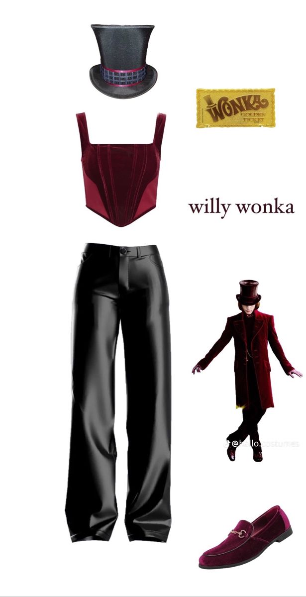 an image of clothes and accessories for the movie willy