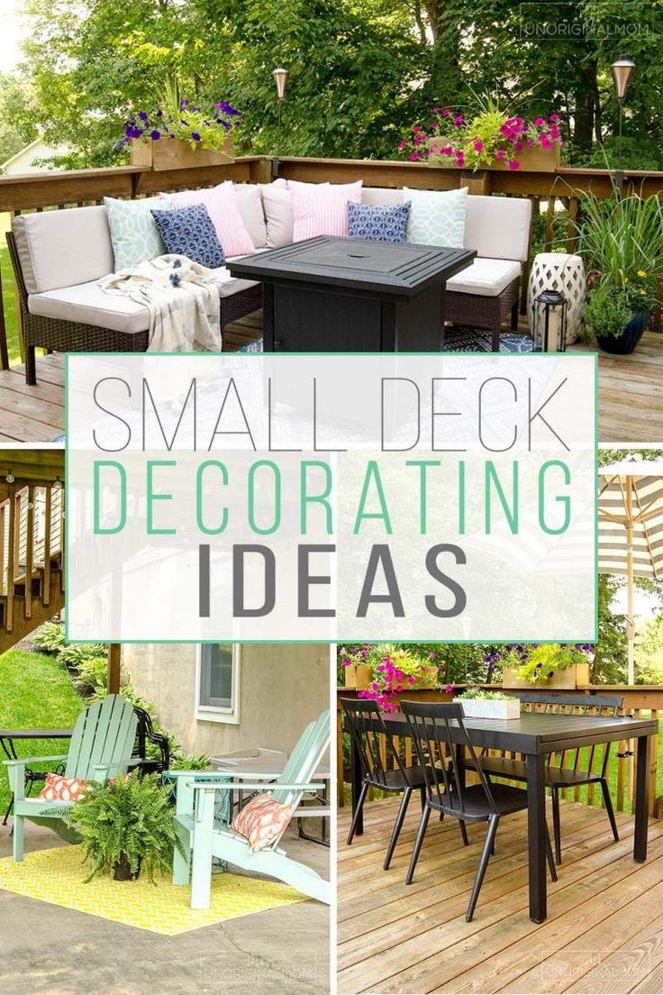 small deck decorating ideas are great for the backyard or patio, and they're easy to do