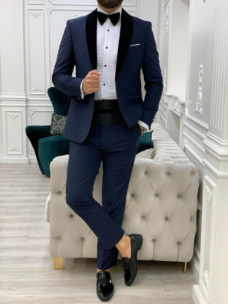 Mens Groom Suit, Slim Fit Groom Suit, Reception Suits, Navy Blue Tuxedos, Shawl Collar Tuxedo, Blue Tux, Navy Tuxedos, Slim Fit Suit Men, Blue Tuxedos