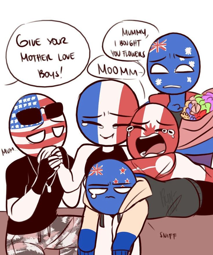 some cartoon characters with different expressions on their faces and one has an american flag painted on his face