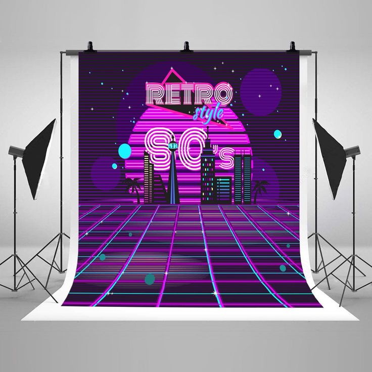 an image of a retro 80's photo backdrop