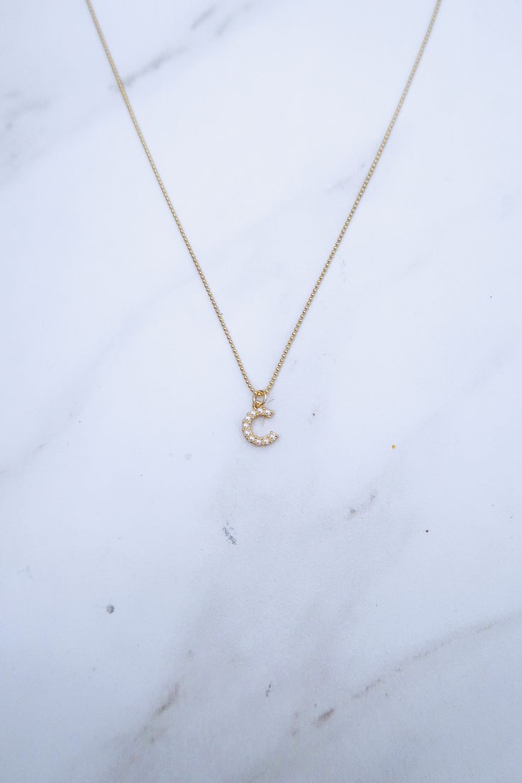 Gold filled ball chain Gold filled pearl initial pendant Gold filled adjustable chain from 16" to 18" Cute Initial Necklaces, Dainty Initial Necklace, Initial Necklace Gold, Jewelry Lookbook, Chain Gold, Pendant Gold, Initial Pendant, Ball Chain, Initial Necklace