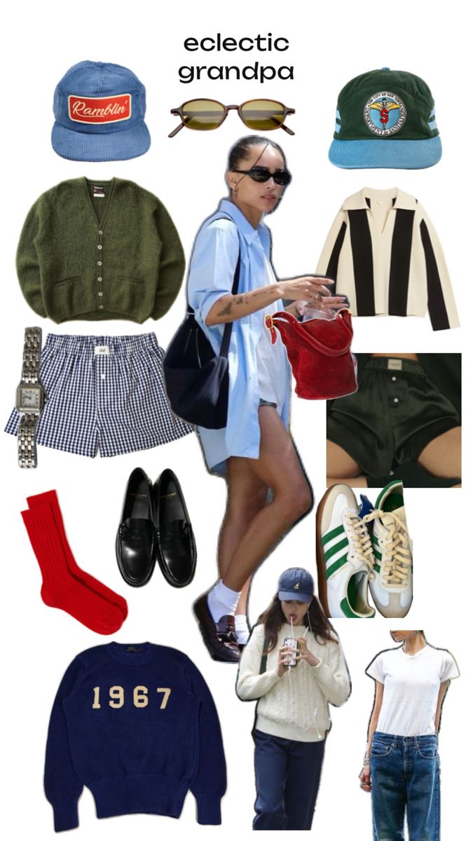 shop my collage for all my Eclectic Grandpa picks! Grandpa Fashion, Vacation Fits, Outfits And Accessories, Grandpa Style, Mood Clothes, City Boy, Looks Street Style, Mode Inspo, Looks Chic