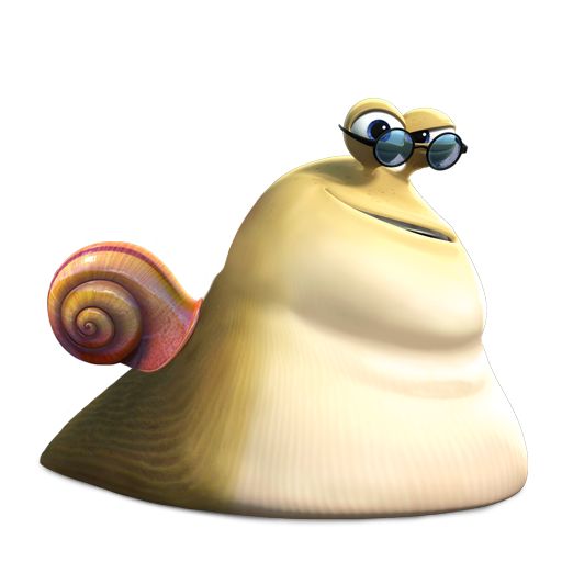 a cartoon snail with sunglasses on its head