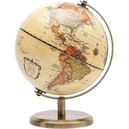 an old world globe on a metal stand