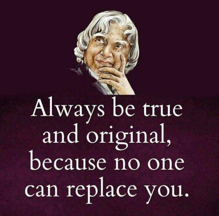 an old woman with her hand on her face and the words always be true and original, because no one can replace you