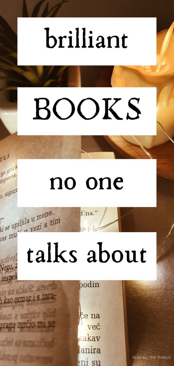 an open book with the title brilliant books no one talks about