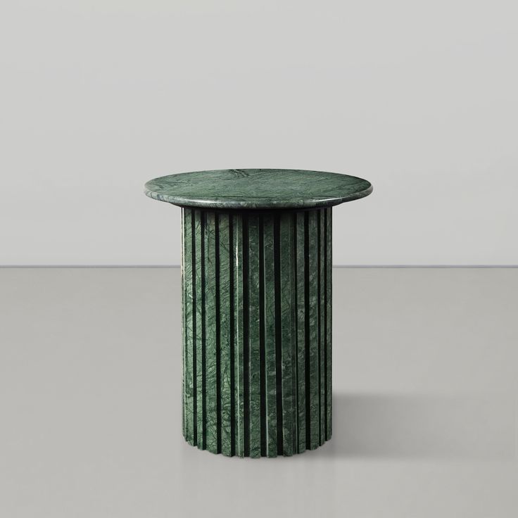 Della Emerald Fluted Marble Side Table - Holistic Habitat Fluted Marble, Marble End Table, Marble Top End Tables, Upholstered Chaise Lounge, Marble End Tables, Upholstered Chaise, Marble Side Tables, Meridian Furniture, Living Room End Tables