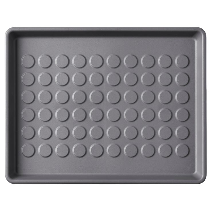 an oven tray with circles on it