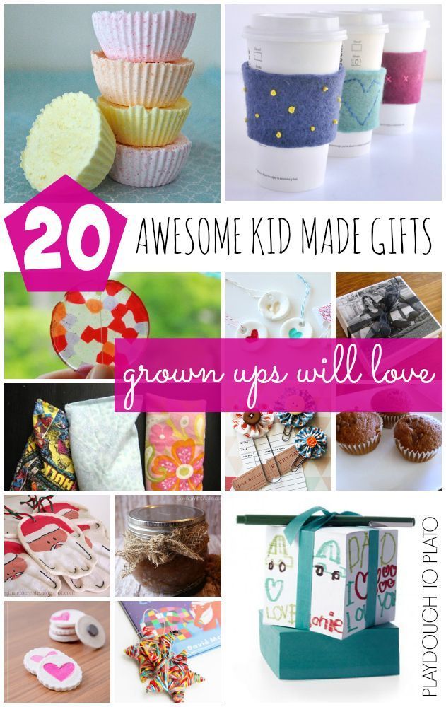 the top 20 awesome kid made gifts for grown ups to make their own gift bags