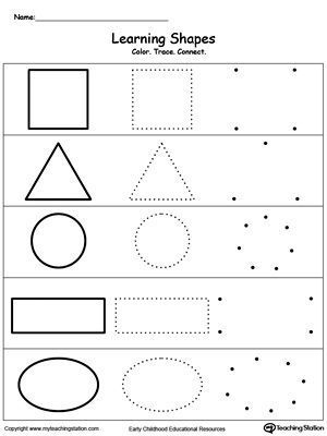 the worksheet for learning shapes