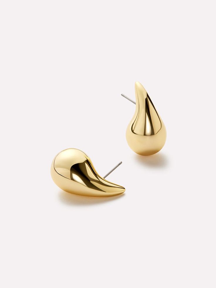 Affordable Statement Earrings By Zara, Hailey Bieber Earrings, Gold Earrings Design, Earrings Design, Gold Statement Earrings, Gold Earrings Designs, Hailey Bieber, Letter Necklace, Online Jewelry Store