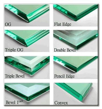 different types of glass for furniture