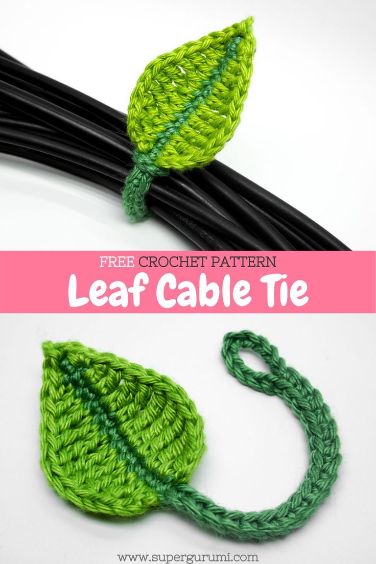 the crochet leaf cable is being used to make this knitting project