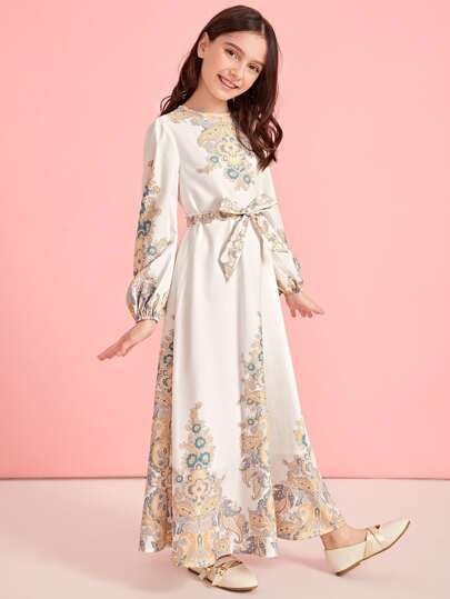 Maxi Dress Outfit Summer, Gaun Abad Pertengahan, Belted Maxi Dress, Frock Designs, Dresses Shein, Girls Long Dresses, Kids Dress Wear, Girls Frock Design