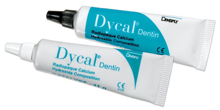 Dycal by Dentsply Caulk Radiopaque calcium hydroxide composition is a rigid, self-setting material useful in pulp-capping, and as a protective base/liner under #dental filling materials. Quick set. Dentin shade blends with #dentin, ivory shade is easily visible. Dental Assistant Study, Dental Fillings, Dental Supplies, Dental Assistant, Brand Names