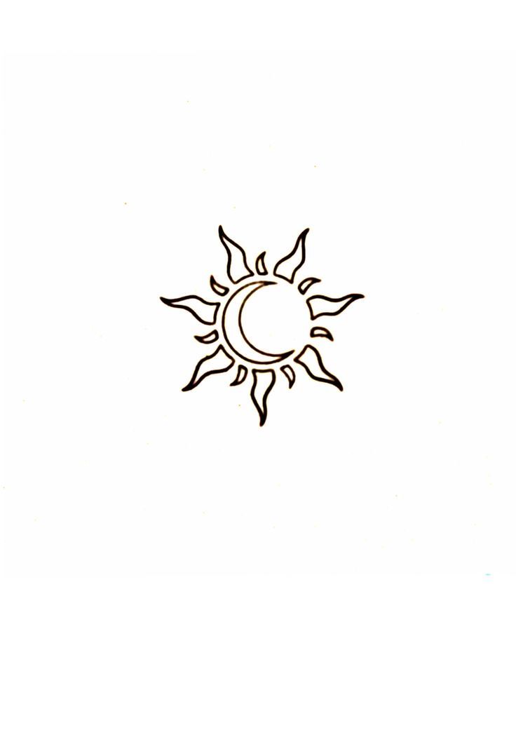 a black and white drawing of the sun