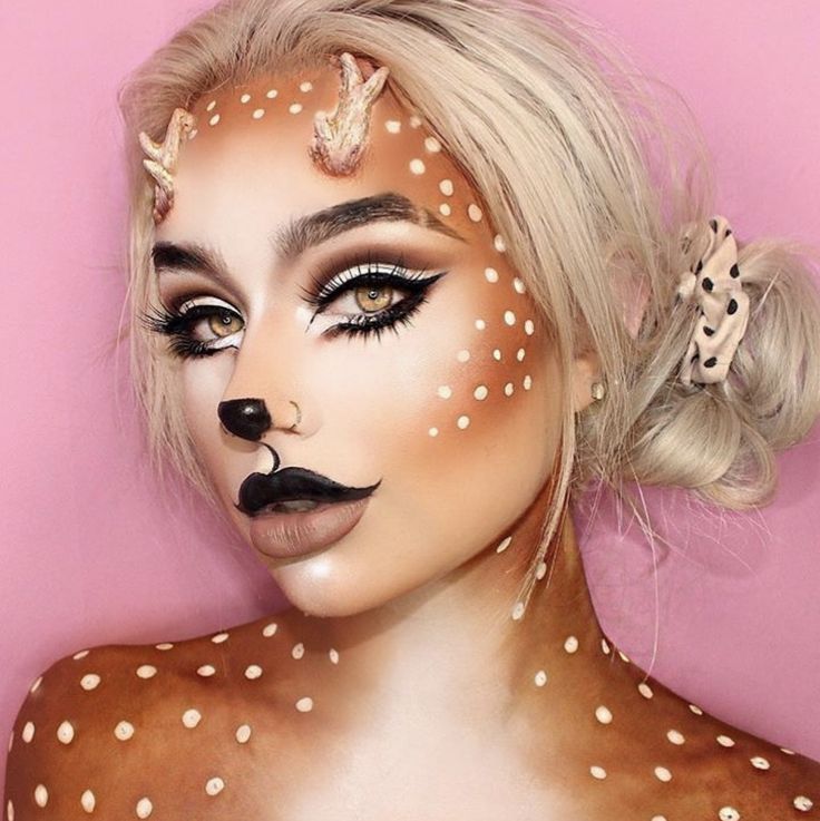 Makeup Artistique, Tatti Lashes, Xmas Makeup, Perversion Mascara, Deer Makeup, Maquillage Yeux Cut Crease, Halloweenský Makeup, Animal Makeup, Deer Costume