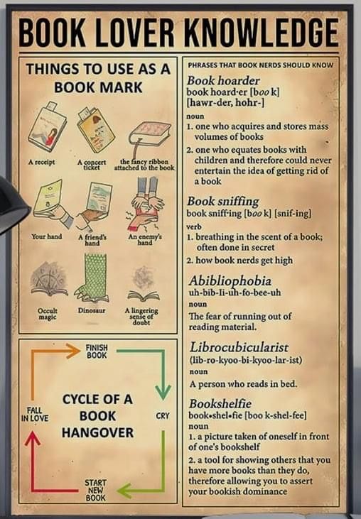 an old book lover's guide to reading books on the internet is shown in this poster