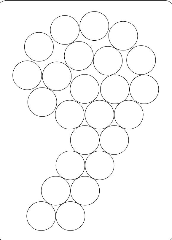 a black and white drawing of circles