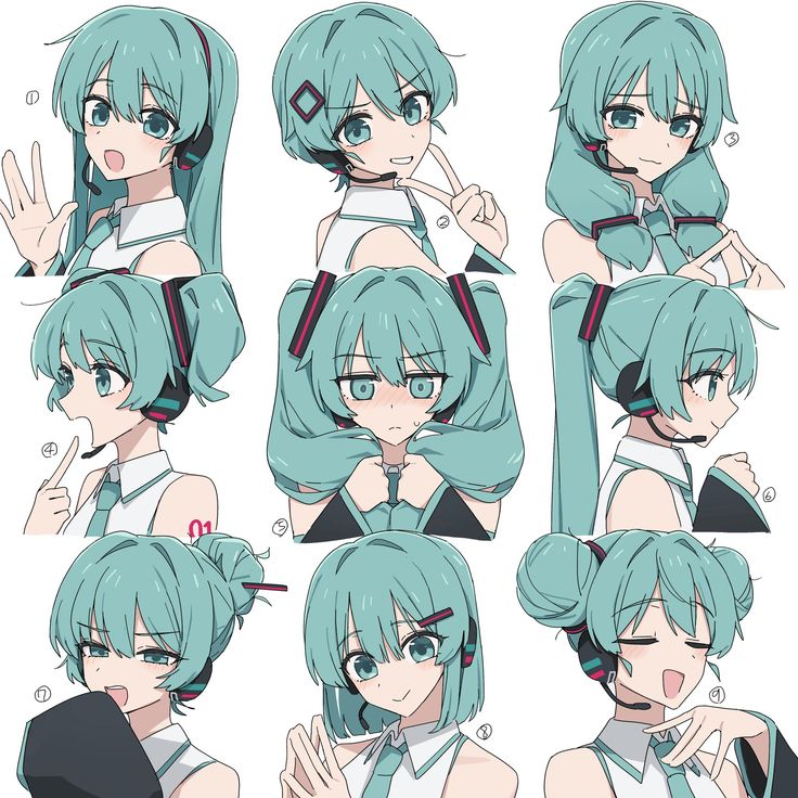 Miku Hatsune Chibi, Miku Hatsune Vocaloid, Dessin Adorable, 영감을 주는 캐릭터, Anime Poses Reference, Anime Sketch, Cute Anime Pics, Anime Poses, Hatsune Miku