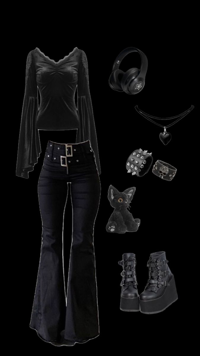 aesthetic goth winter outfit black outfit inspo Winter Outfit Black, Winter Outfit Aesthetic, Goth Winter, Goth Outfit Inspo, Goth Fits, Goth Outfit Ideas, Punk Style Outfits, Aesthetic Goth, Swaggy Outfits