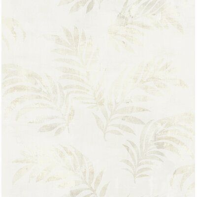 an image of a white wallpaper with leaves on it and the background is very soft