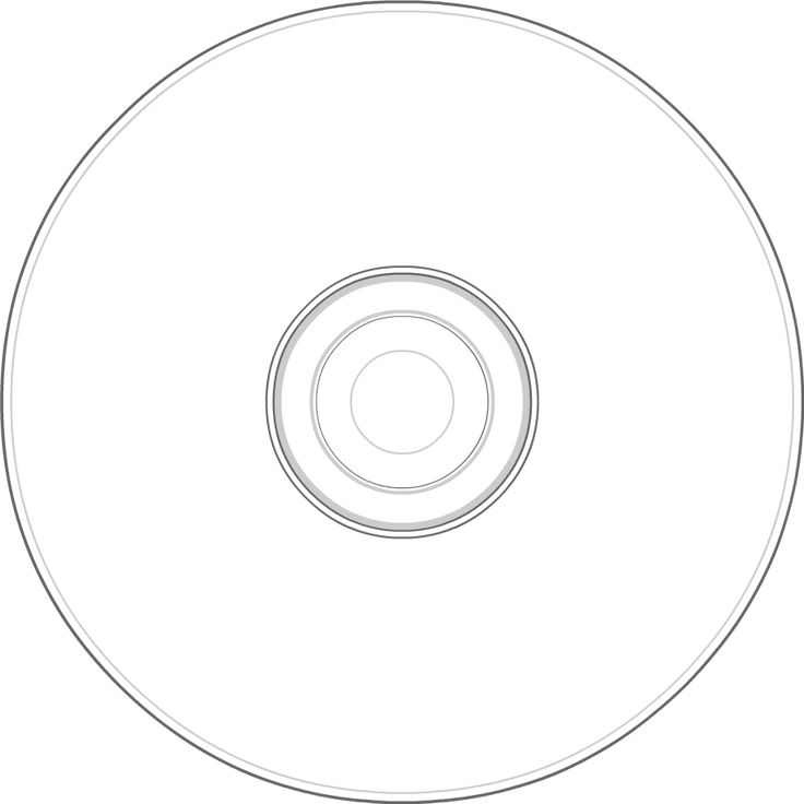 a drawing of a cd disc with an empty space for the disk to be drawn