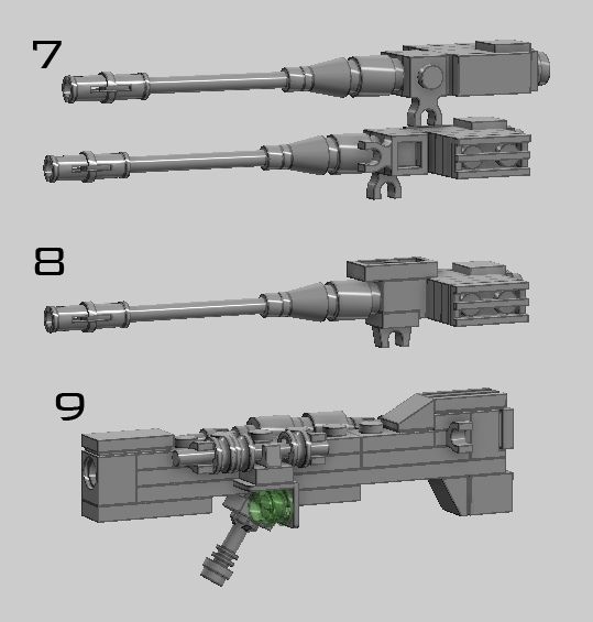 KNightArms Weapons Catalog 2/3 by OrangeKNight, via Flickr Mobile Frame Zero Lego, Mobile Frame Zero, Lego Cannon, Lego Mech Frame, Dual Wielding, Mobile Frame, Lego Machines, Lego Army, Micro Lego