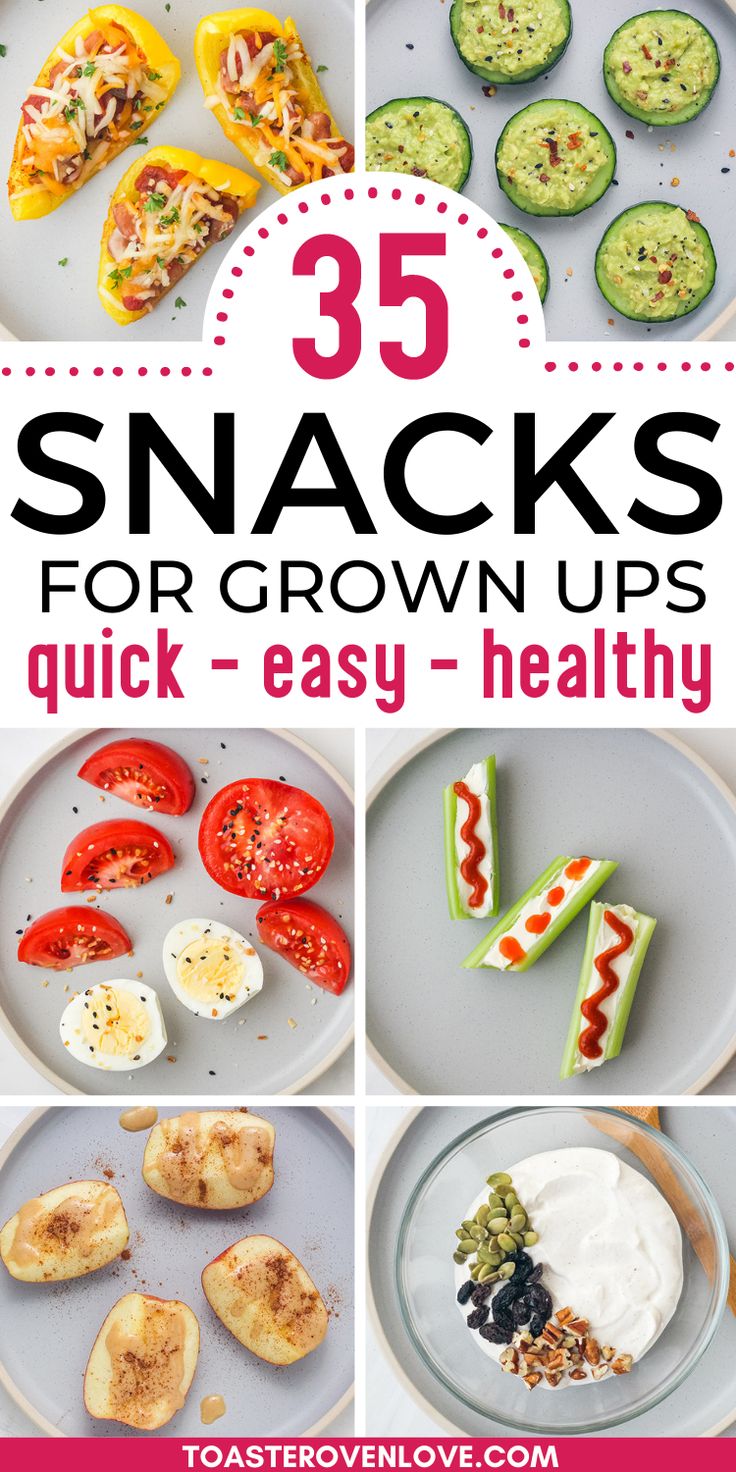 Bell pepper nachos, cucumbers with avocado, hard boiled egg and tomato, celery boats, apple slices, yogurt with nuts and seeds. Easy Snacks For Adults, Quick And Easy Snacks, Snacks For Adults, Healthy Savory Snacks, Easy Healthy Meals, Vegetable Snacks, Healthy Eating Snacks, Quick Healthy Snacks, Veggie Snacks