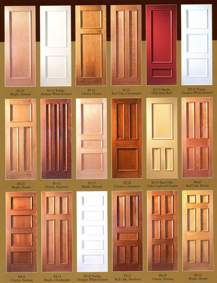 the different types of doors are shown here